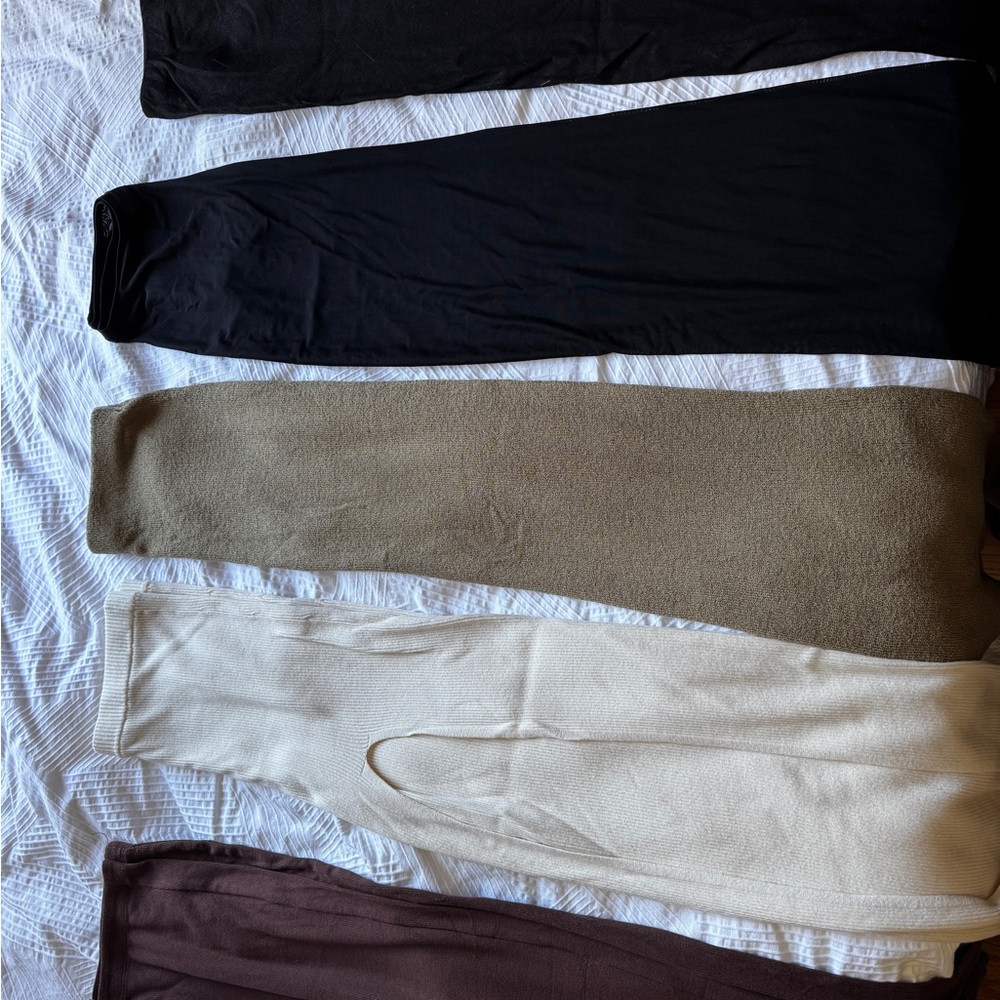 Maxi Skirt lot of 5: Black, Brown, Green, Cream from garage, meshki, etc